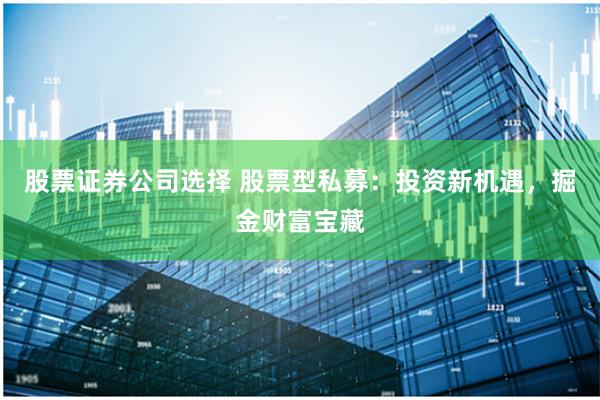 股票证券公司选择 股票型私募：投资新机遇，掘金财富宝藏